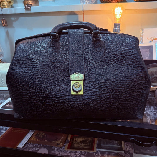 Antique Black Leather Schell Dr Bag - Loved To Death
