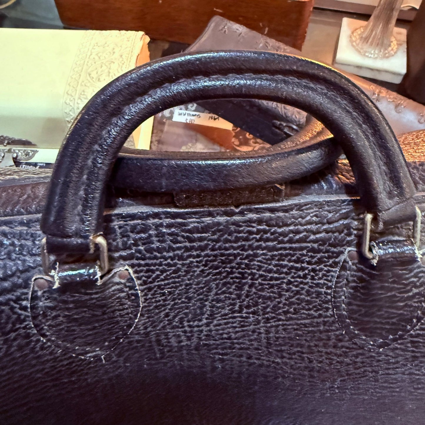 Antique Black Leather Schell Dr Bag - Loved To Death