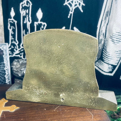 Antique Brass Masonic Bookend (1) Heavy - Loved To Death