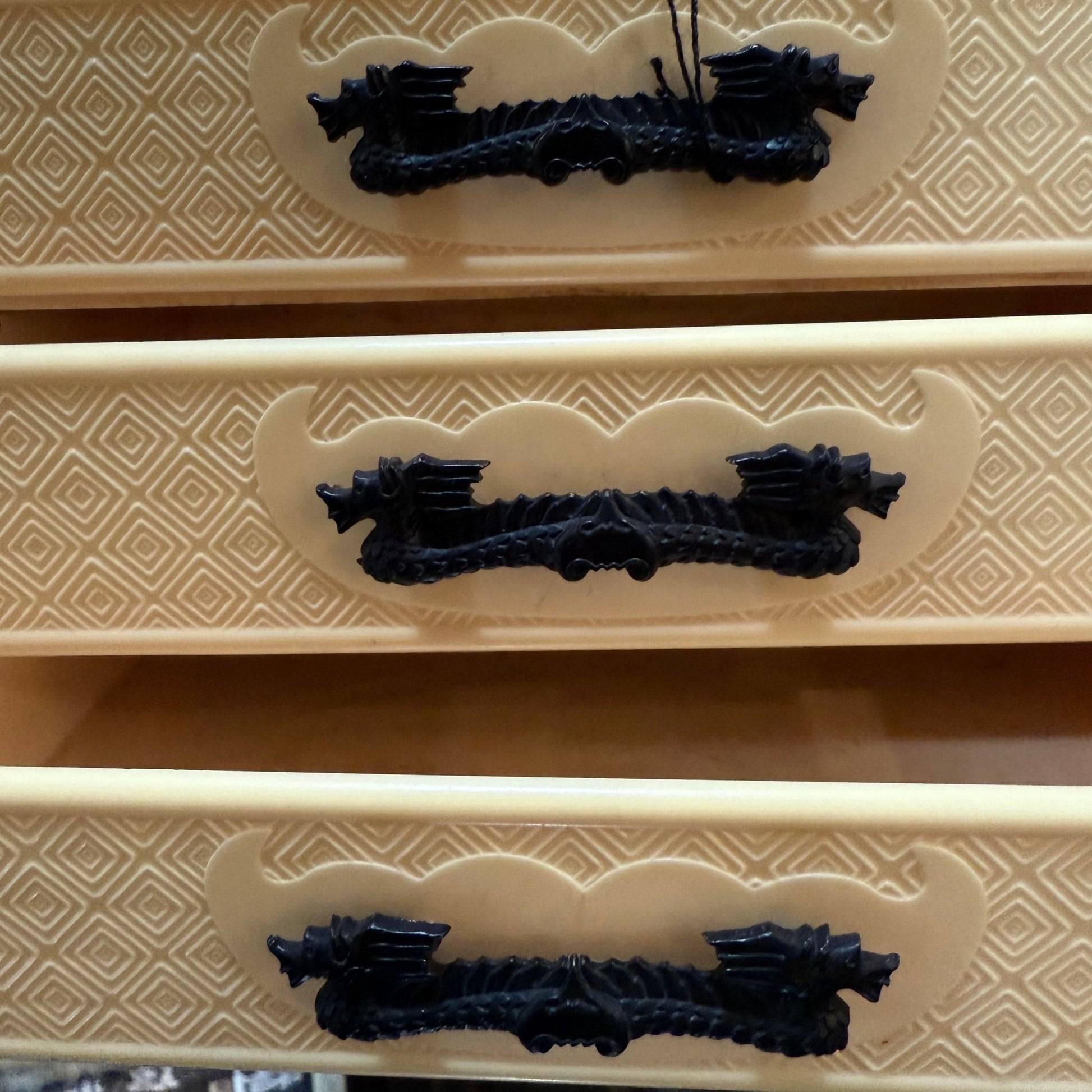 Antique Dragon Three Drawer Bakelite Box - Loved To Death