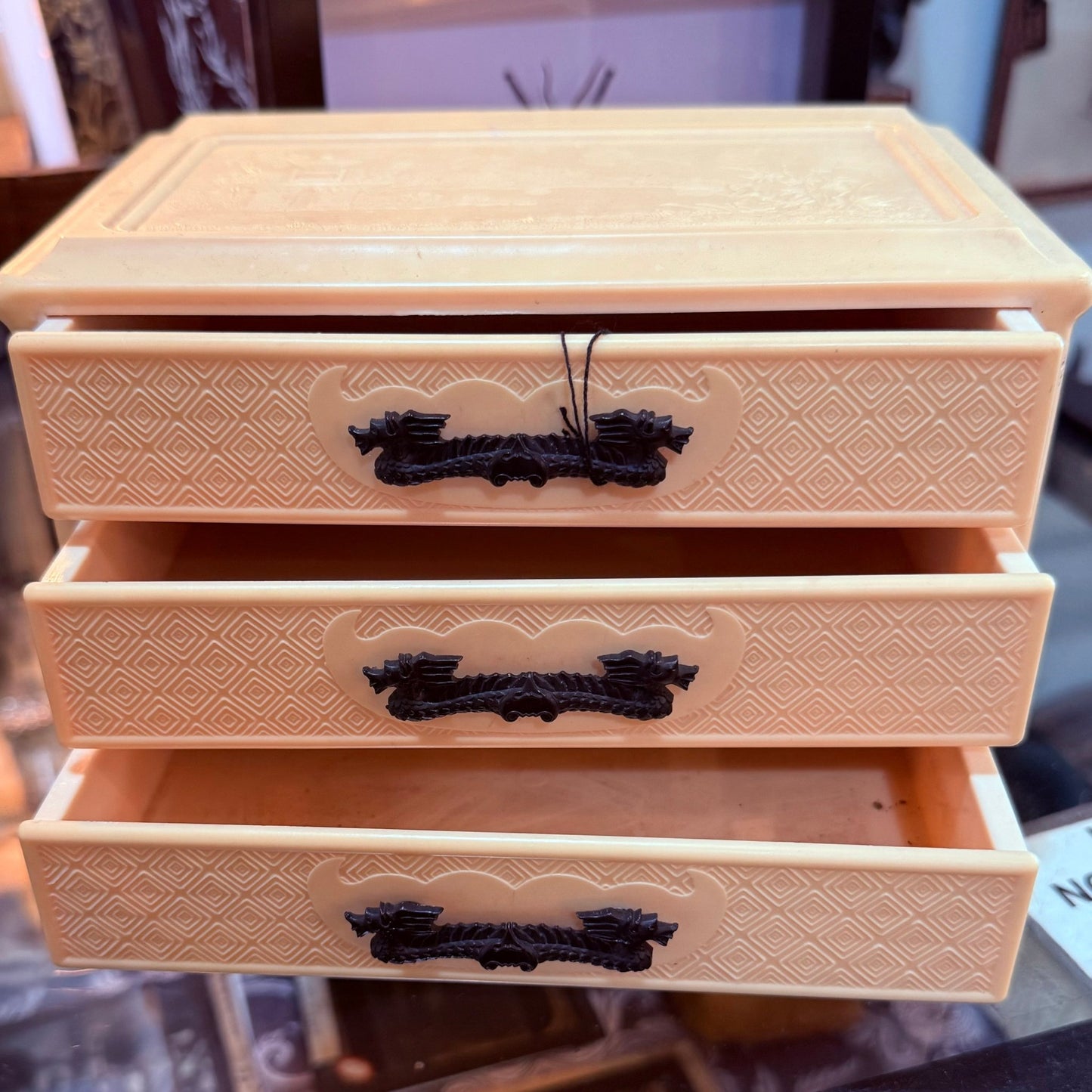 Antique Dragon Three Drawer Bakelite Box - Loved To Death