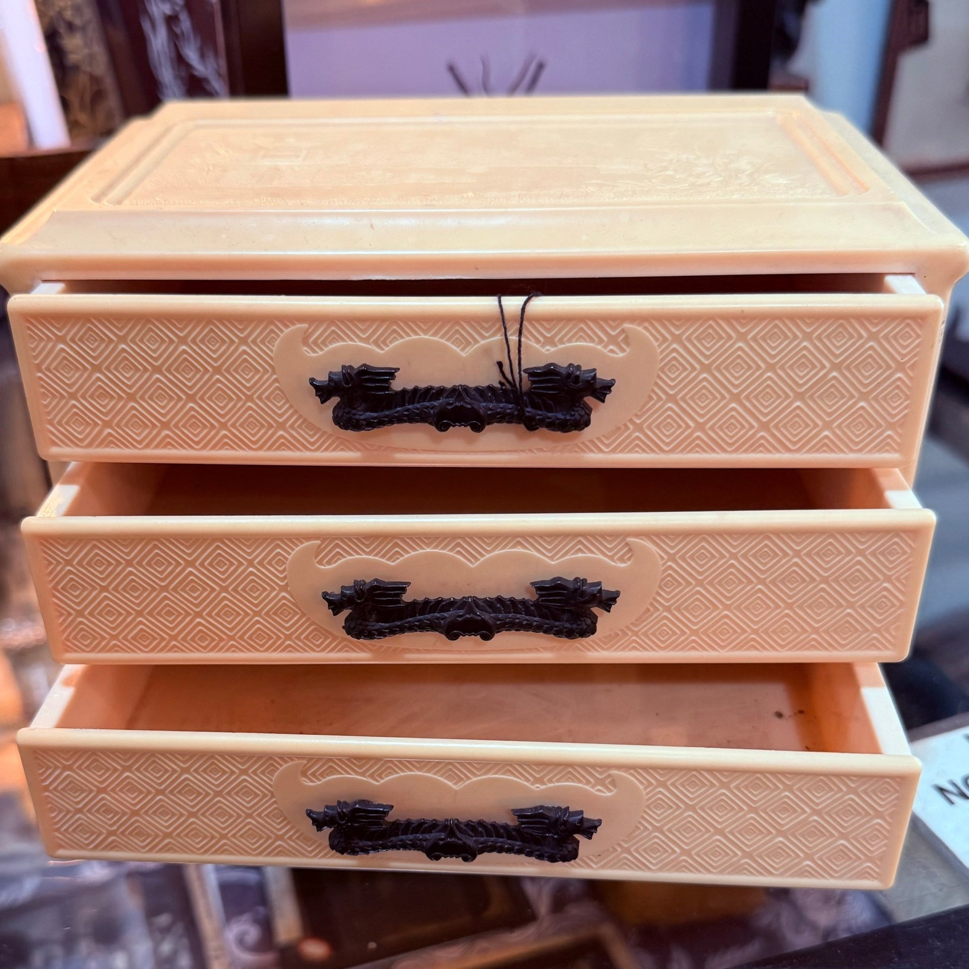 Antique Dragon Three Drawer Bakelite Box - Loved To Death