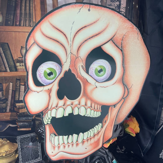 Antique Glow Skull 16” Diecut Halloween Decor - Loved To Death