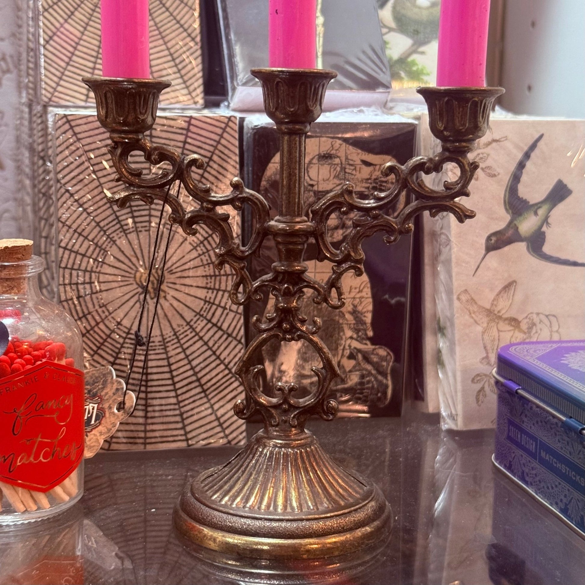 Antique Italian Mini Triple Candelabra - Loved To Death