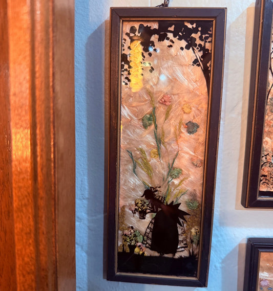 Antique Milkweed Black Framed Gardening Woman - Loved To Death