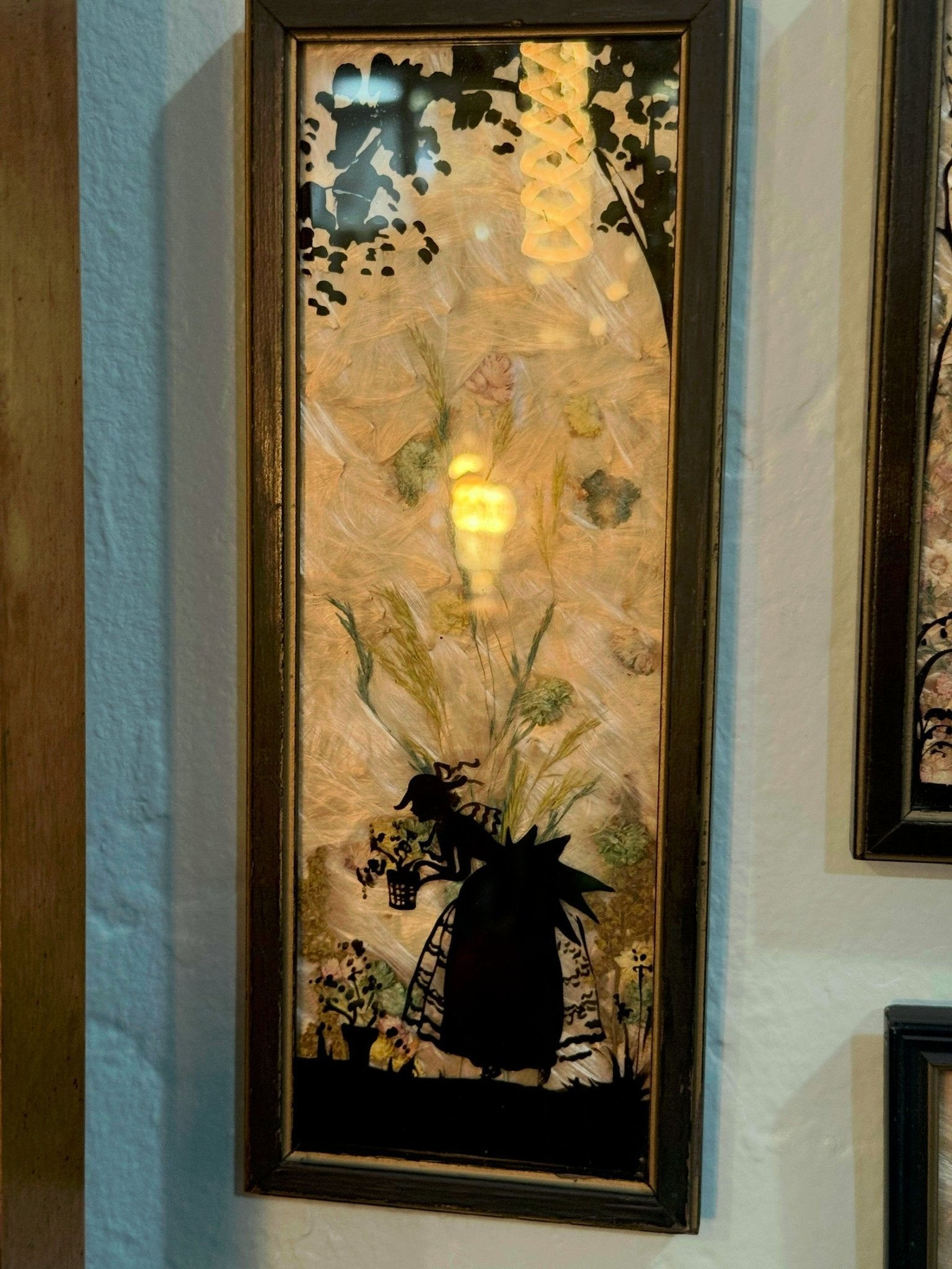 Antique Milkweed Black Framed Gardening Woman - Loved To Death