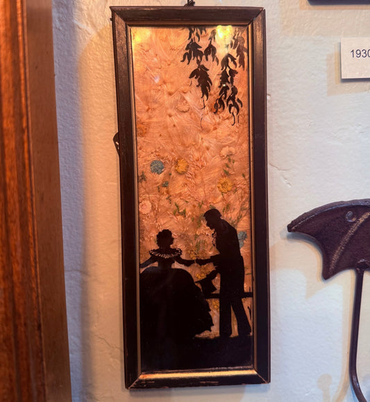 Antique Milkweed Black Framed Top Hat Couple - Loved To Death