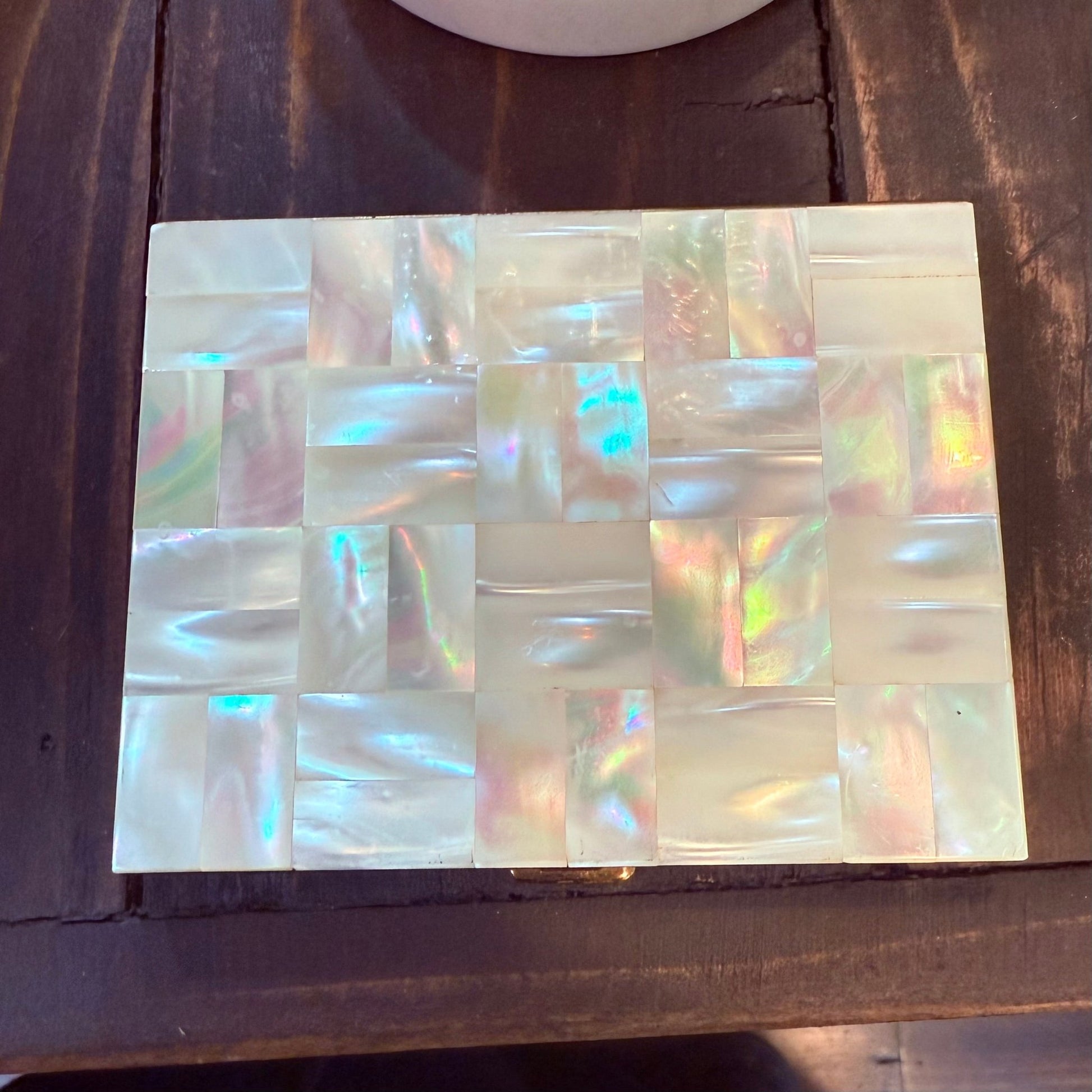 Antique Mother of Pearl Brass Cigarette Case - Loved To Death