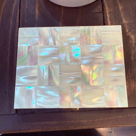 Antique Mother of Pearl Brass Cigarette Case - Loved To Death