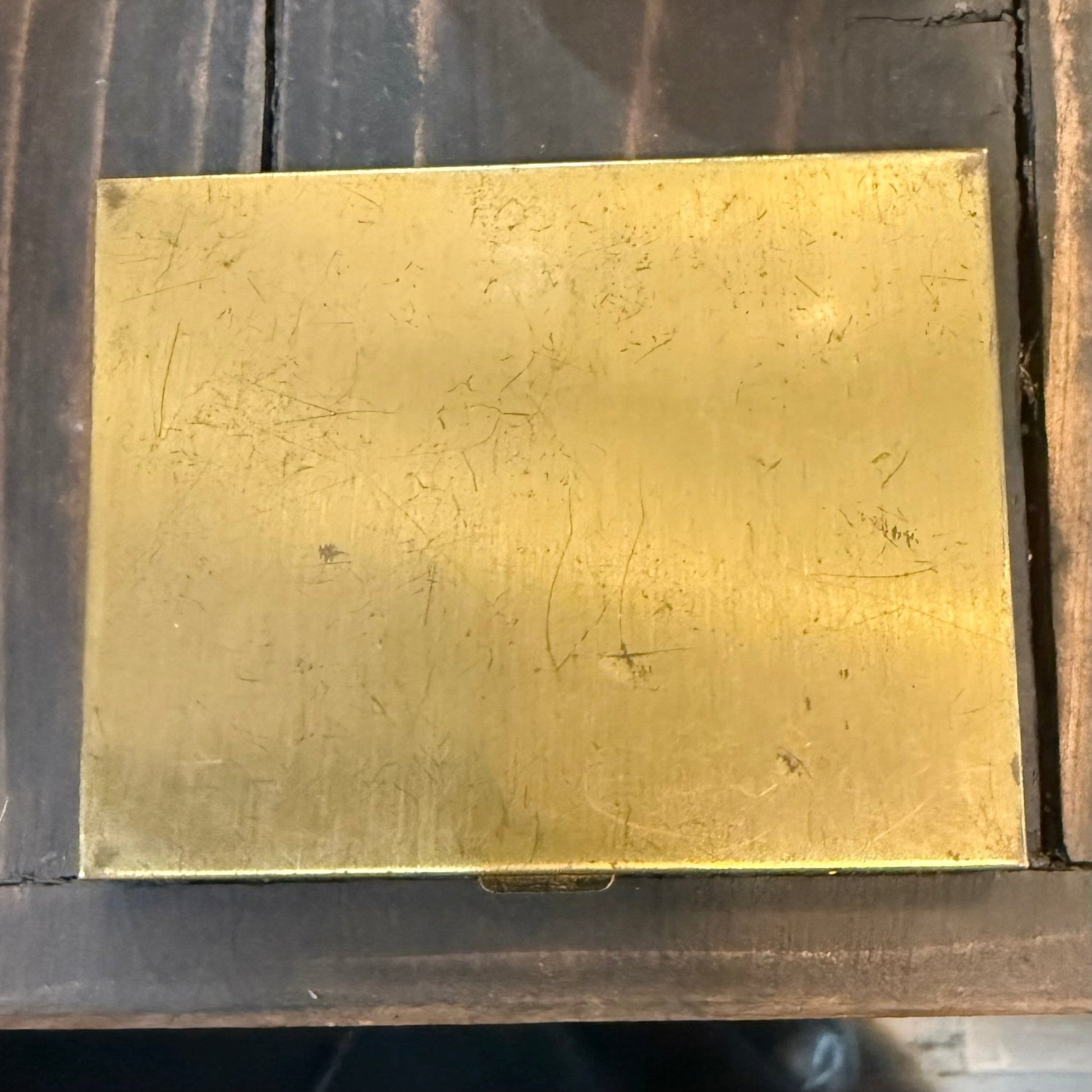 Antique Mother of Pearl Brass Cigarette Case - Loved To Death
