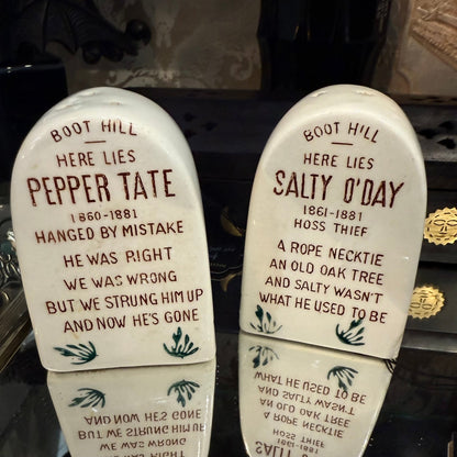 Antique Tombstone Salt & Pepper Set - Loved To Death