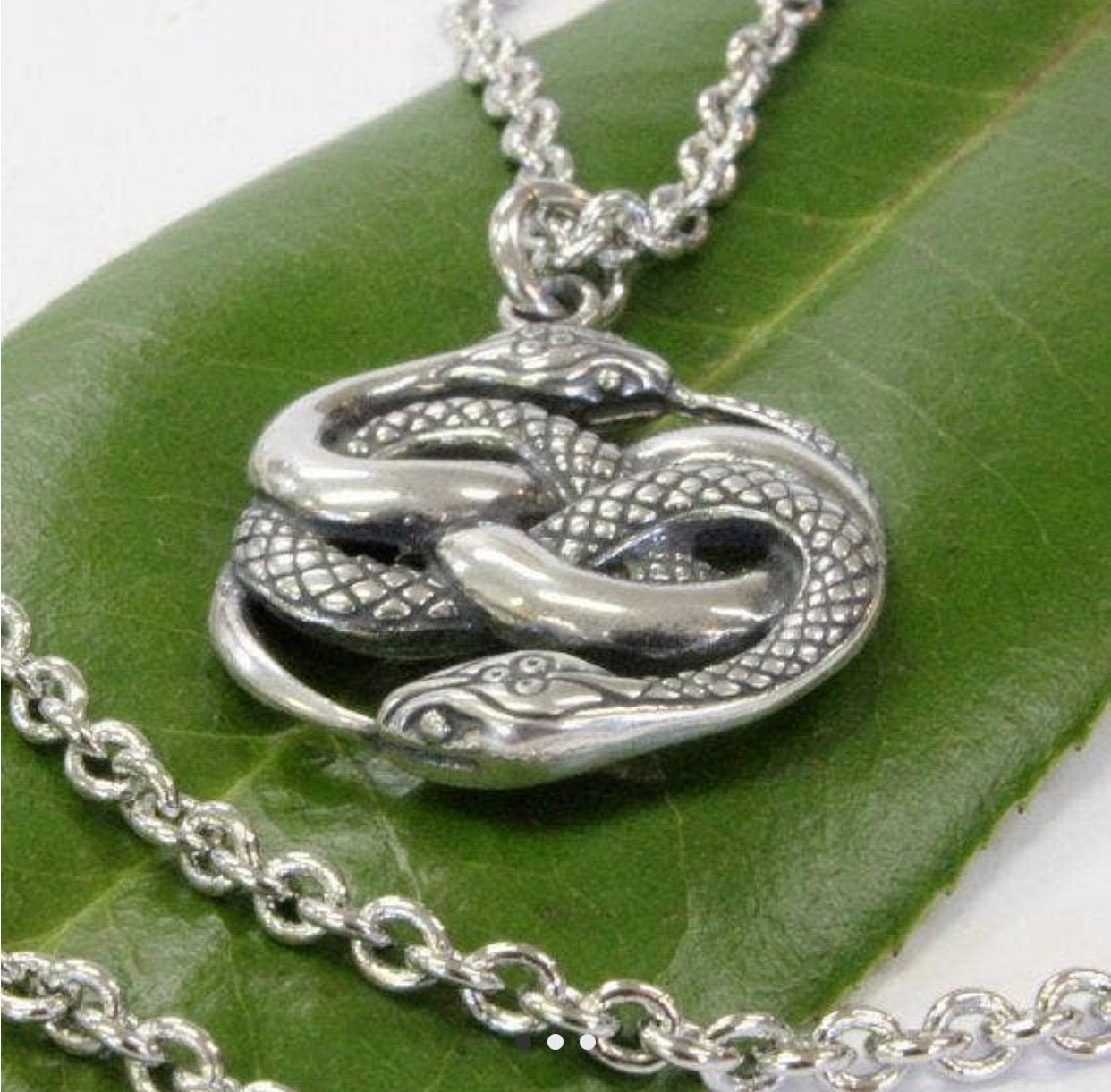 Auryn Snakes Sterling Silver Necklace - Loved To Death