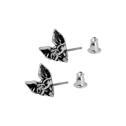 Pewter Bat Stud Earrings