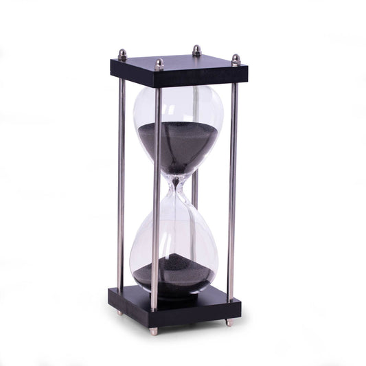 30 Minute Hourglass - Black Wood Sand Timer