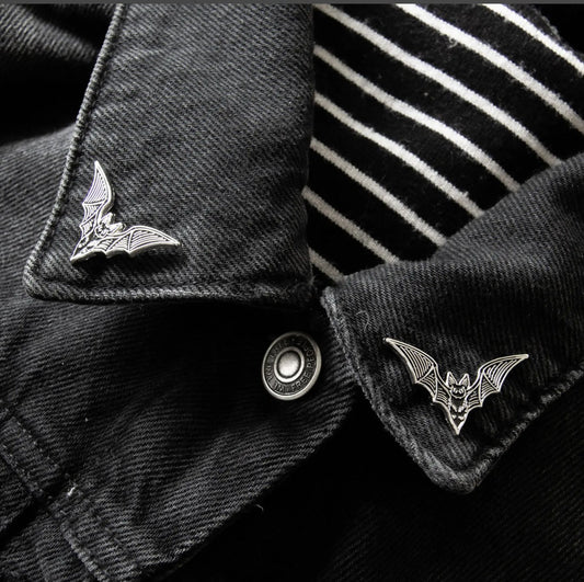 Bats Collar Enamel Pin Set - Loved To Death