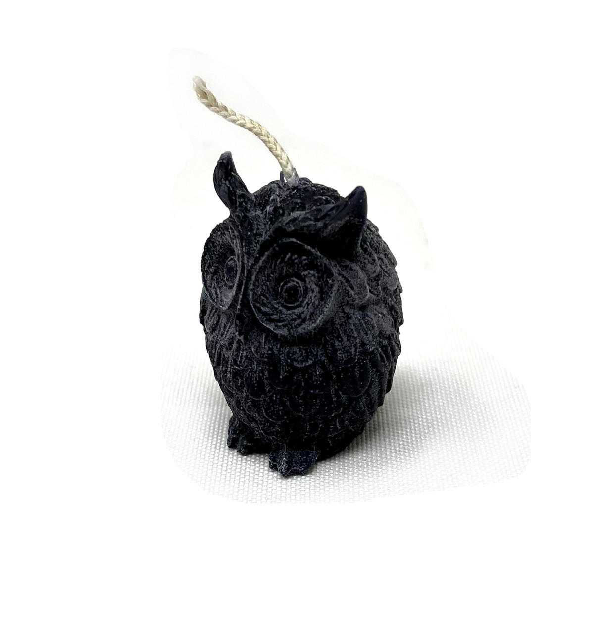 Owl Candle Black