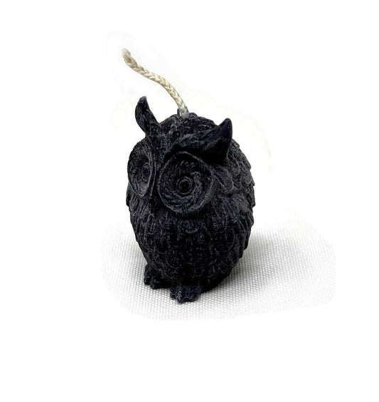 Owl Candle Black