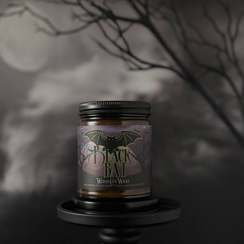 Black Bat – Halloween Fall Candle | Apple Cider Pomegranate - Loved To Death