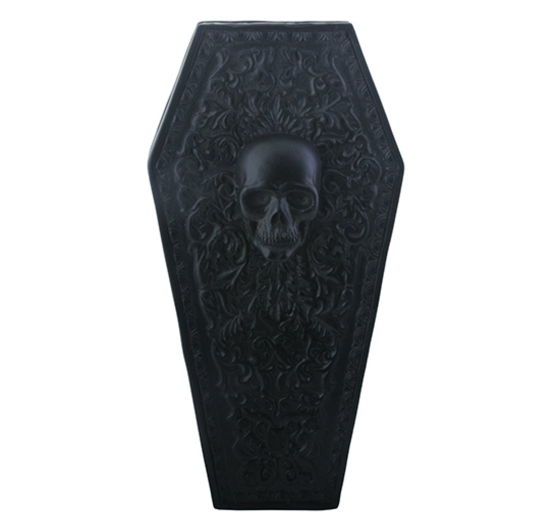 Black Skull Floral Coffin Box - Loved To Death