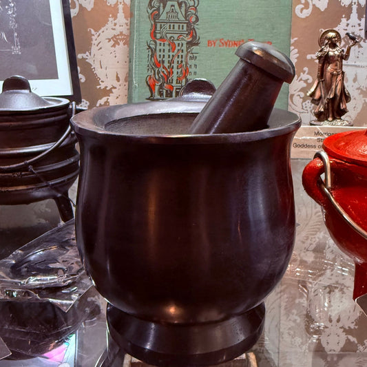 Black Soapstone Mortar with Pestle 4” - Loved To Death