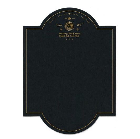 Black Sun Black & Gold Foil Flat Card - Loved To Death