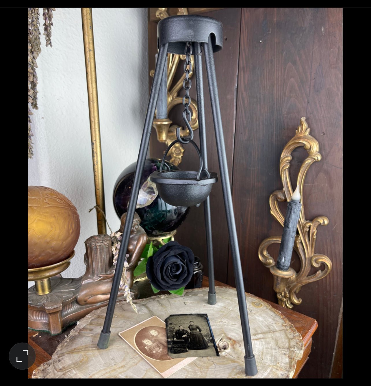 Cast Iron Cauldron Stand - Loved To Death