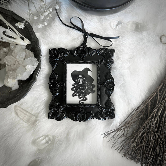 Celestial Witch - Mini Ornate Black Framed Art Print - Loved To Death