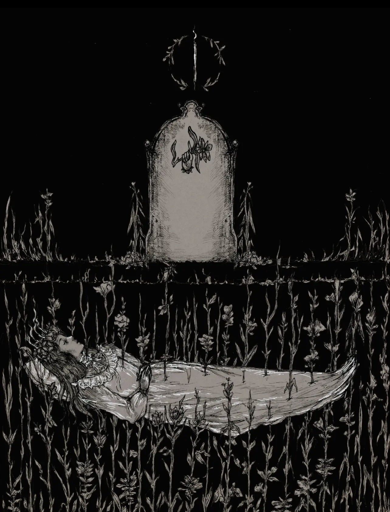 Cemetery Fine Art Mary Syring Print 5” x 7” - Loved To Death