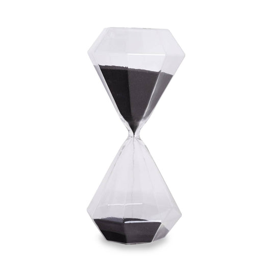 Black Sand Octagonal Hourglass 45 Minutes