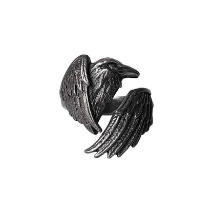Black Raven Pewter Ring