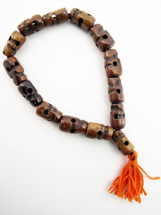 Dark Bone Skull Mala Bracelet - Loved To Death