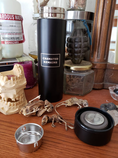 Cremated Remains Insulated Water Bottle with Tea Infuser