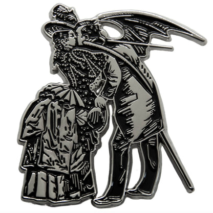 Devil's Kiss Victorian Goth Enamel Pin - Loved To Death