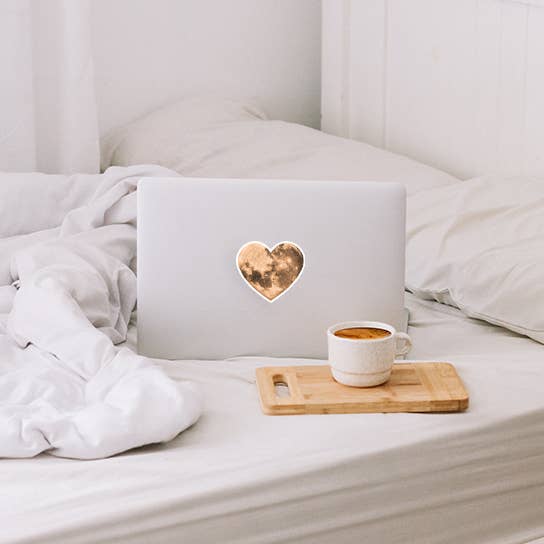 Heart Moon Sticker