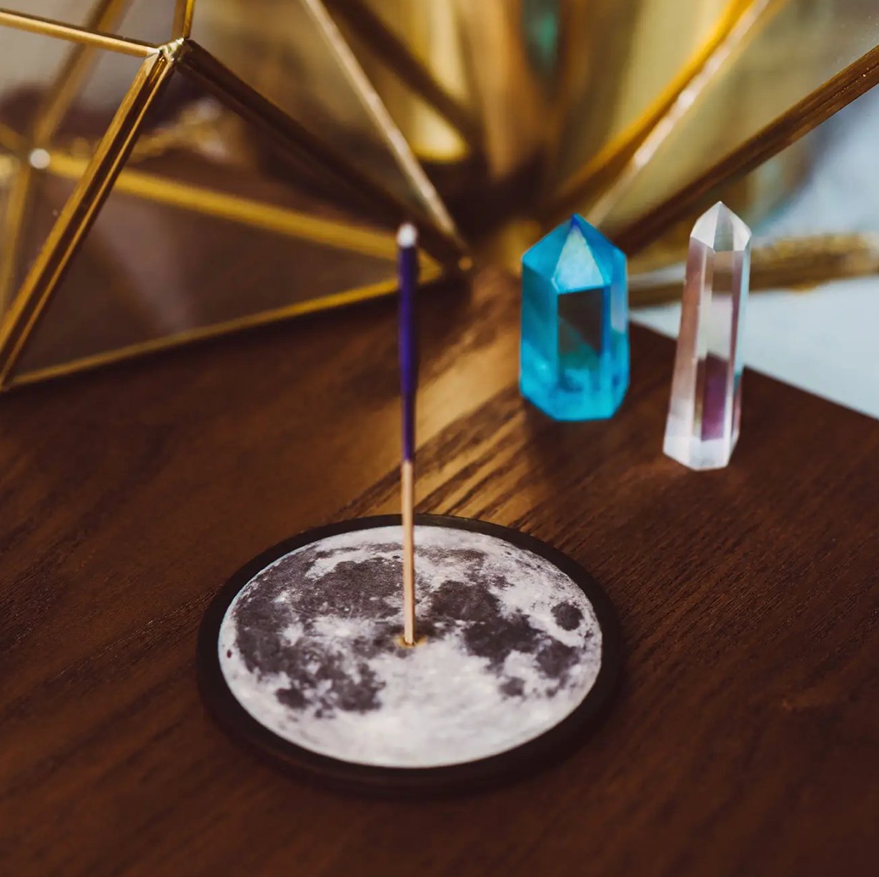 Full Moon Full Color Stick Incense Burner - Loved To Death