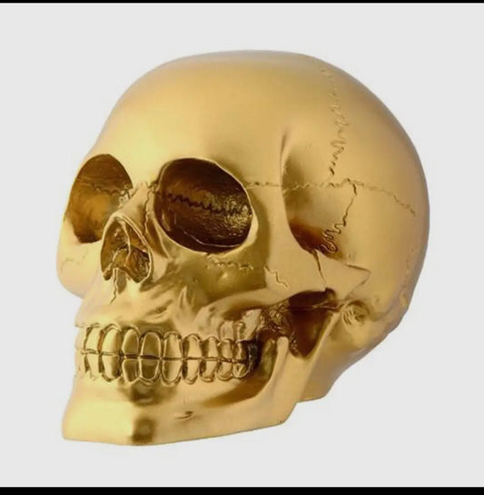 Gold Human Skull - Loved To Death