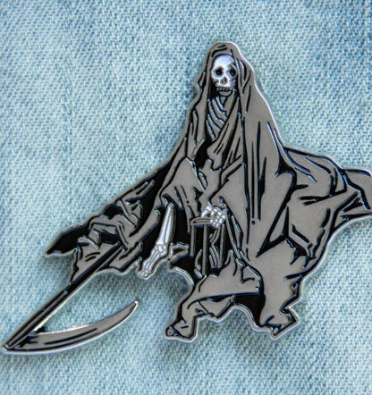 Gustave Dore Grim Reaper Enamel Pin - Loved To Death