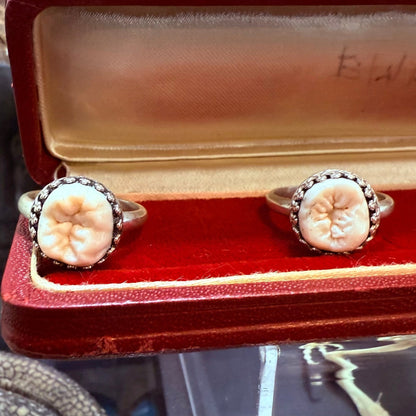 Human Tooth Ring Sterling Crown Setting - Loved To Death