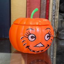 Load image into Gallery viewer, Vintage Halloween Ghost Squeaking Pumpkin
