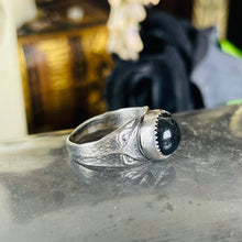 Load image into Gallery viewer, Horned Owl Sterling Ring w/ Stone of choice

