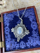 Load image into Gallery viewer, Victorian Filigree Sterling Moonstone Necklace
