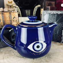 Load image into Gallery viewer, Evil Eye Blue Teapot
