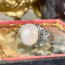 Load image into Gallery viewer, { Fleur } Floral Art Nouveau Opal Sterling Ring
