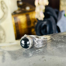 Load image into Gallery viewer, Horned Owl Sterling Ring w/ Stone of choice
