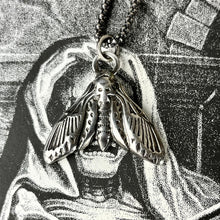 Load image into Gallery viewer, Death Head Hawk Moth Sterling Necklace
