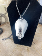 Load image into Gallery viewer, Gothic Victorian Vampire Bat Labradorite Sterling Handmade Necklace
