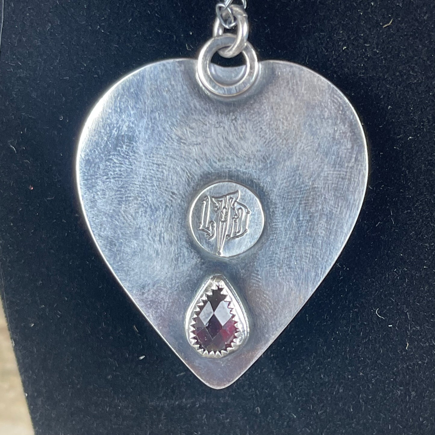 { Raven Heart } Sterling & Carved Horn Heart Necklace