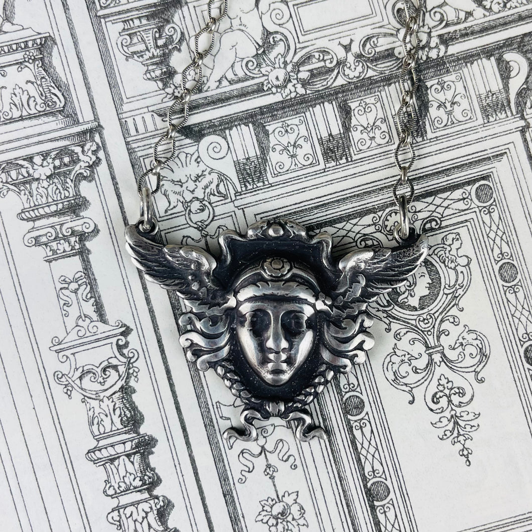Art Nouveau Medusa Sterling Necklace