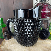 Load image into Gallery viewer, Antique Black Point Amethyst Glass Large Pitcher
