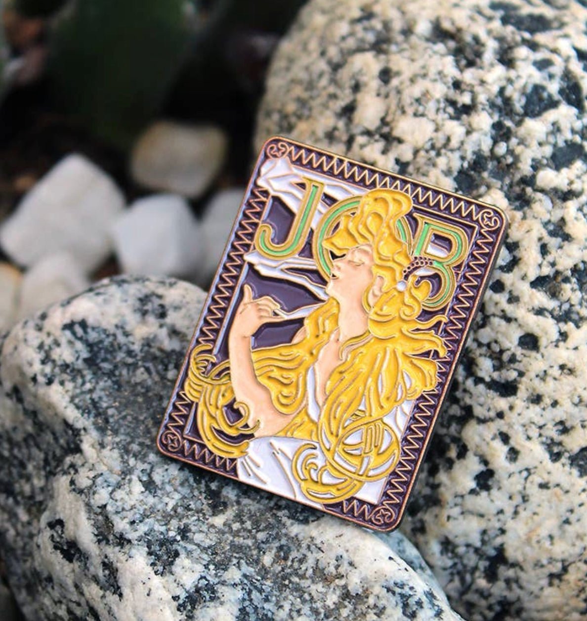 { Job } Mucha Enamel Pin - Loved To Death